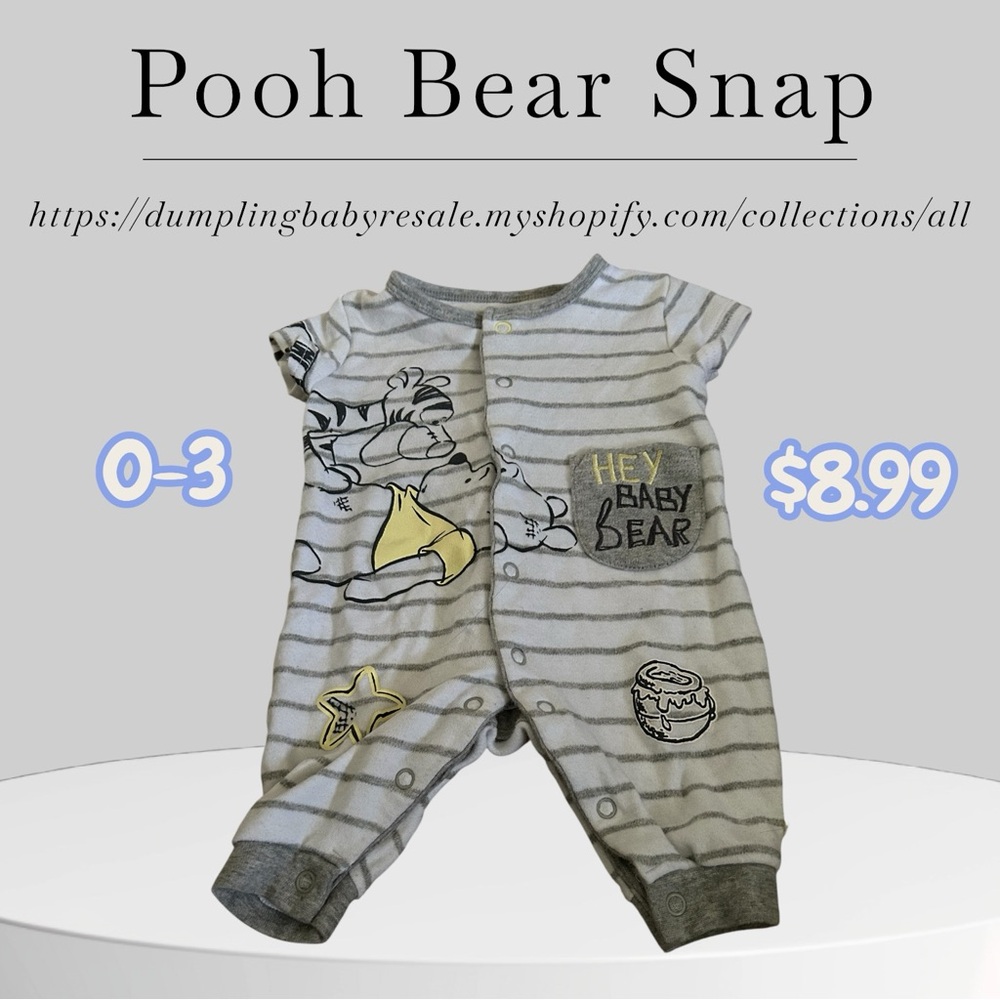 Disney Gray and Yellow Pooh Bear Pajamas